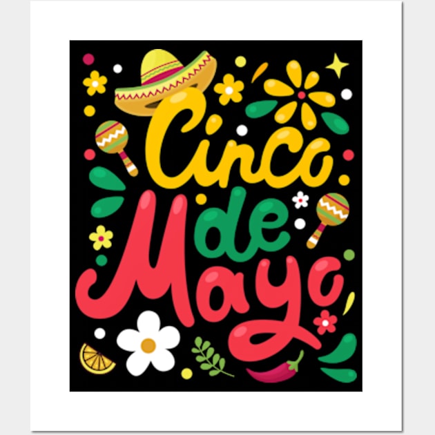 Happy 5 De Mayo Cinco de Mayo Viva Mexico 5 De Mayo Wall Art by Emma Creation